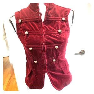 Red velvet vest size small